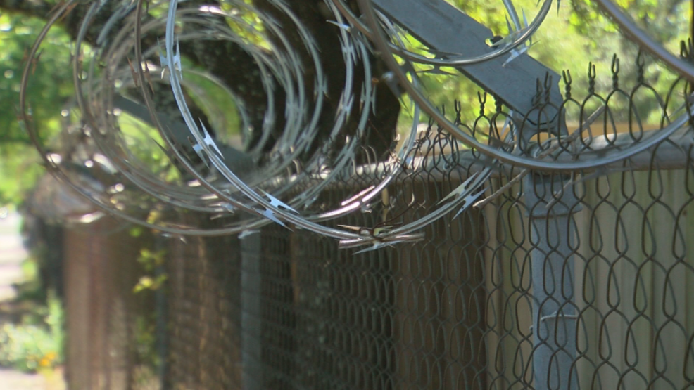 razor wire fence