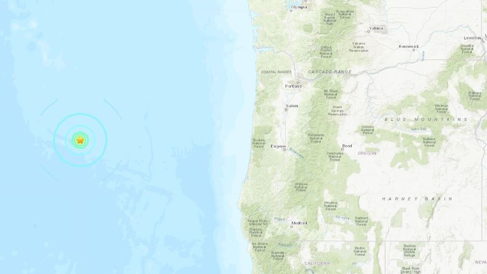 54 Magnitude Earthquake Recorded Off Oregon Coast West Of Newport Katu