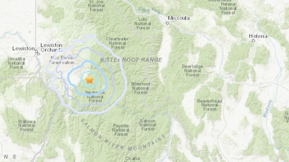 4.1 magnitude earthquake shakes Idaho County KLEW