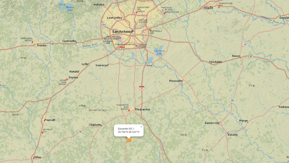 3.1 magnitude earthquake reported south of San Antonio WOAI
