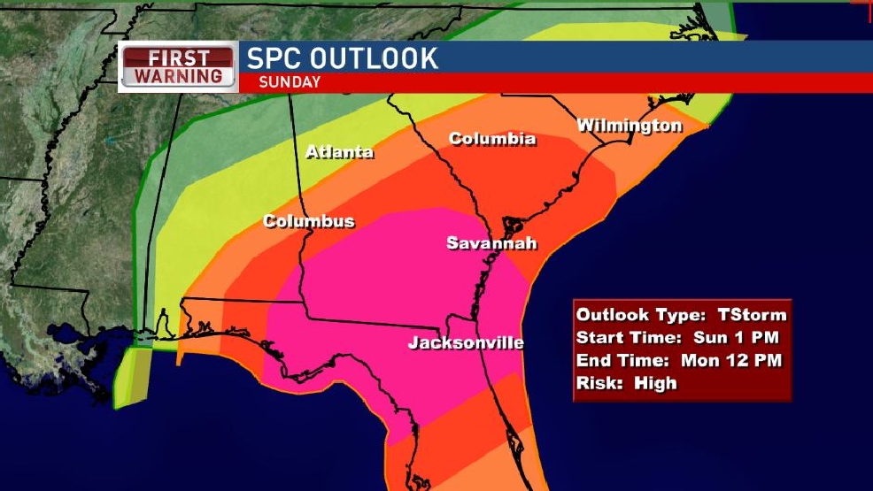 High Risk for Severe Storms Today WTGS