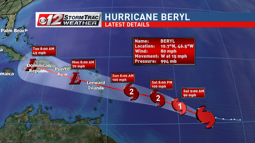 Beryl, El Primer Huracán De La Temporada De Huracanes 2018 En El ...