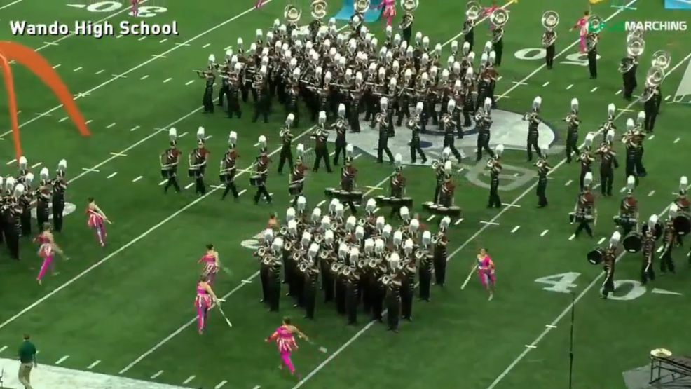 Wando High School's marching band makes history for the school at Grand