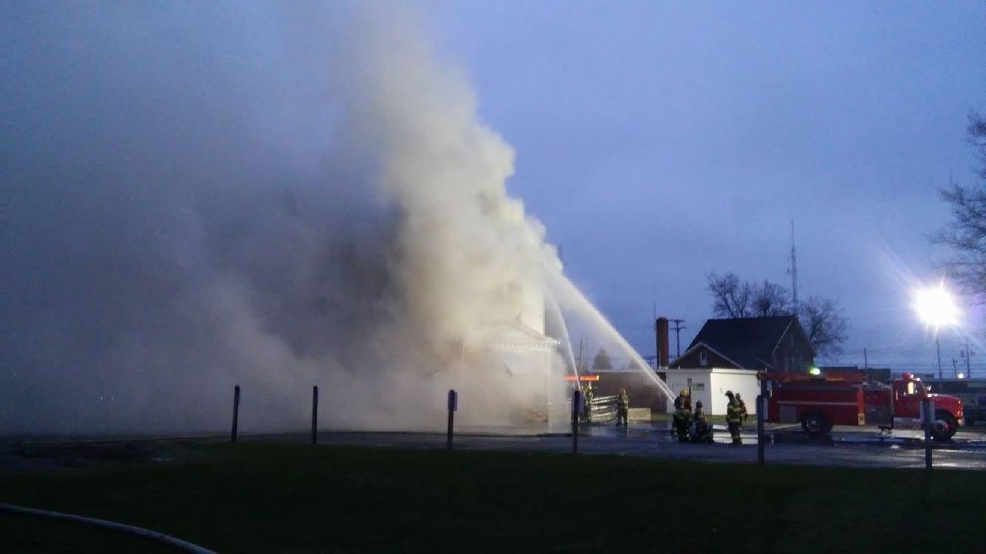 Old Oscoda County Courthouse fire WEYI