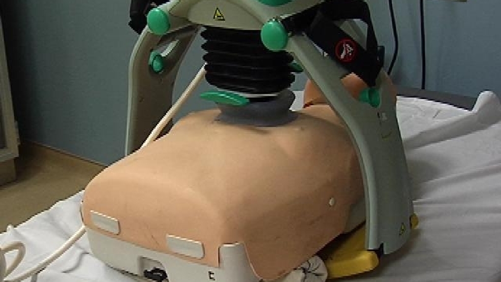 LUCAS device automates CPR compressions WEYI