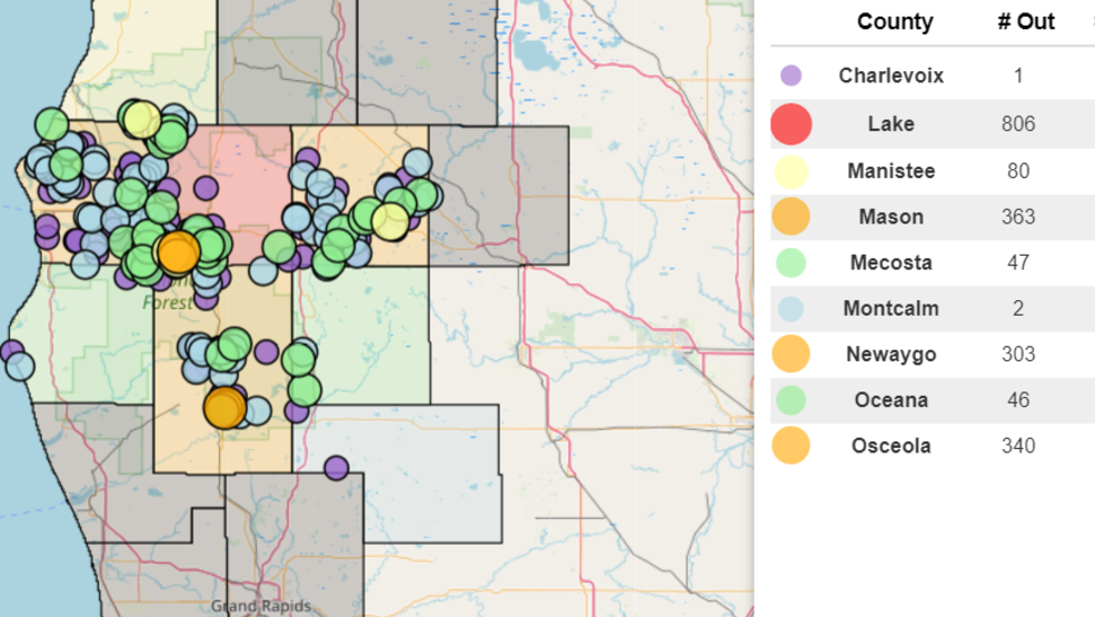 great lakes energy power outage map Energy Company Continues Restoration Efforts Following Wintry great lakes energy power outage map