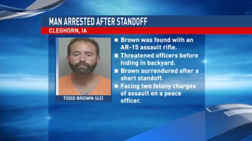 Cleghorn, Ia man arrested after standoff with authorities, found with