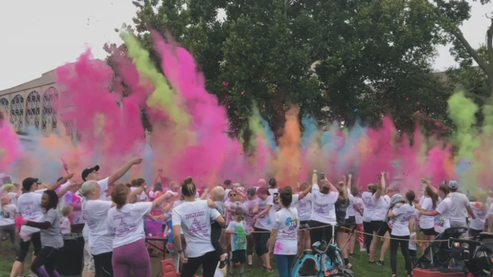 A Cedar Rapids color run raises about 8,000 for a local nonprofit KGAN