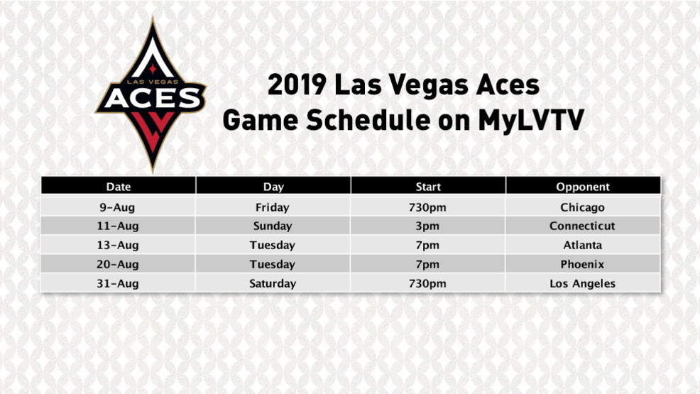 Las Vegas Aces 2019 Game Schedule KVCWtv
