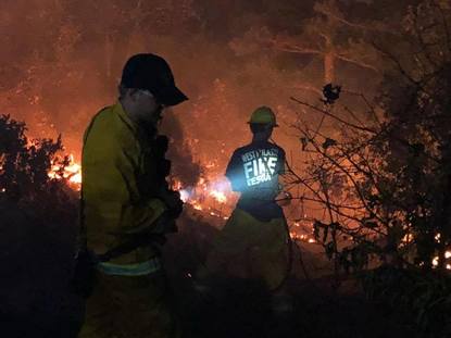 Crews Battle A Blaze Believed To Be Caused By Fireworks P O Courtesy West Crews Battle A Blaze Believed To Be Caused By Fireworks P O Courtesy West