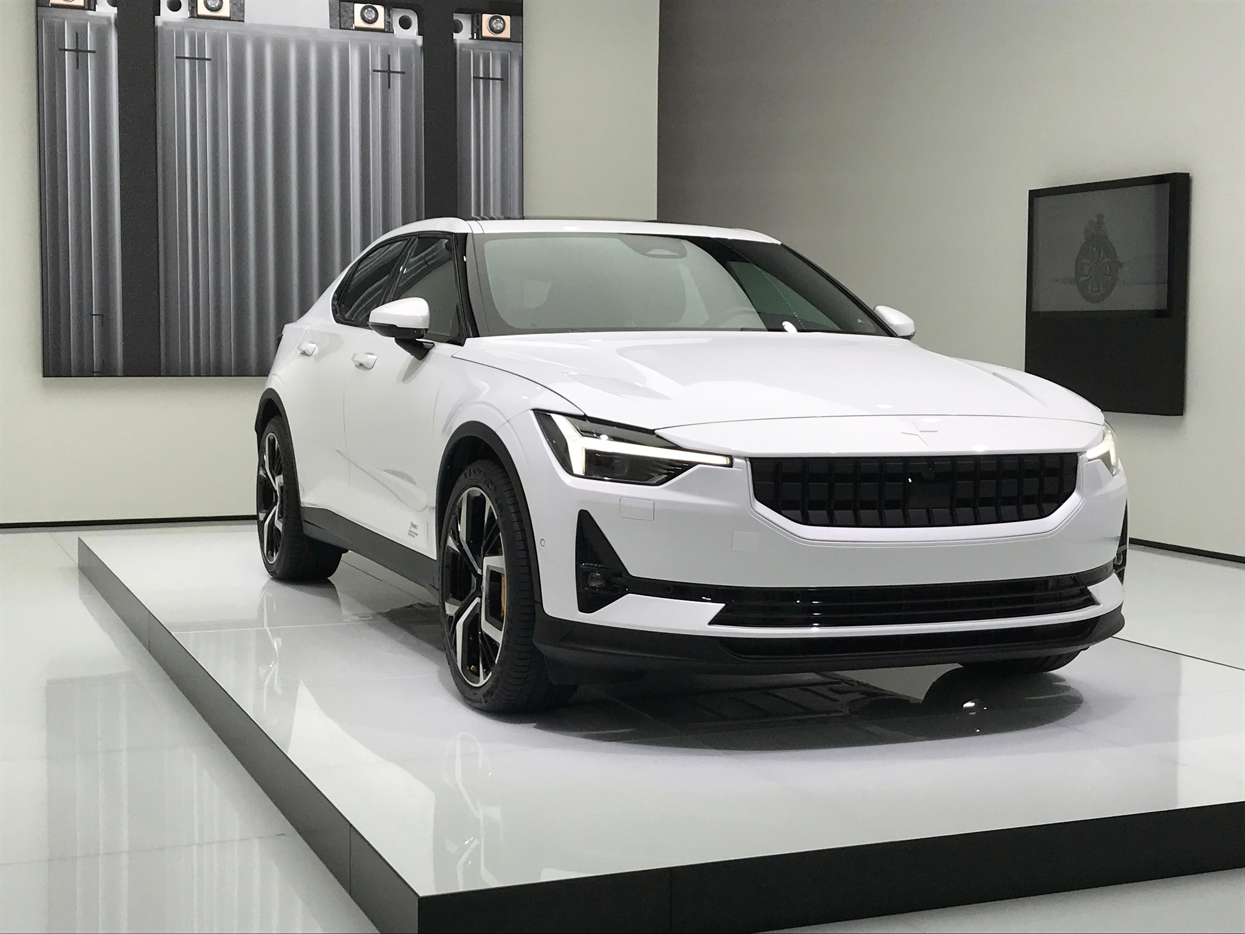polestar 2 on display at the 2019 geneva international motor